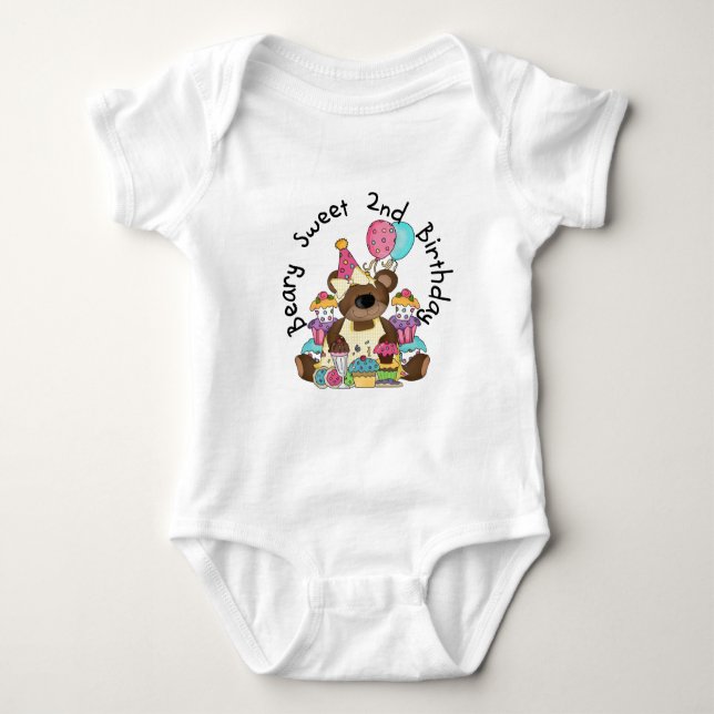 T-shirts et cadeaux Beary Sweet 2e anniversaire (Devant)
