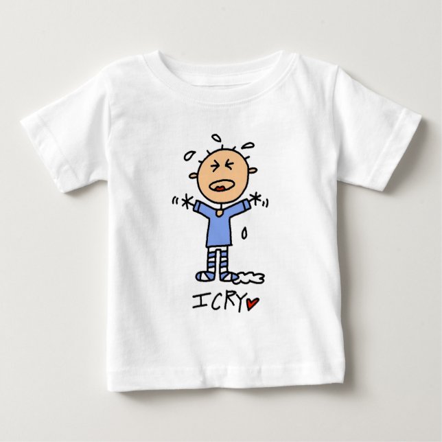 T-shirts et Cadeaux Bébé Garçon Je Pleure (Devant)