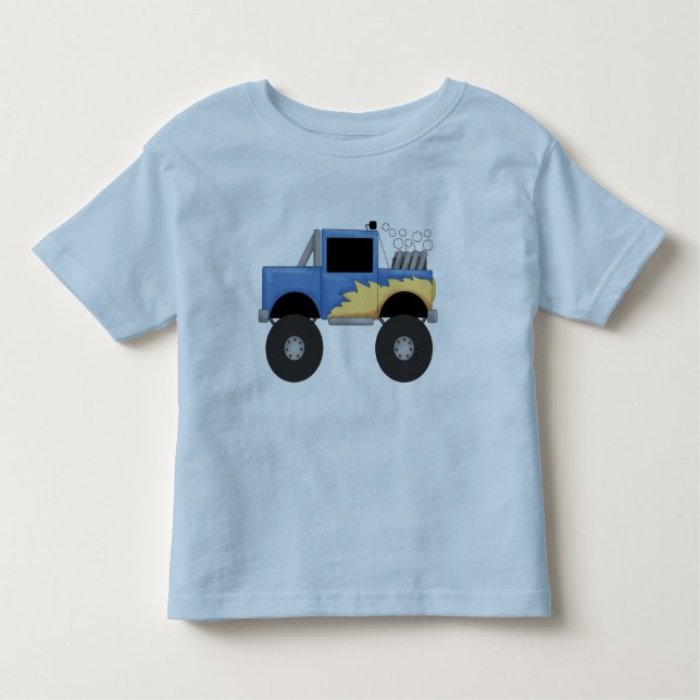 T-shirts et cadeaux bleus de camion de monstre (Devant)