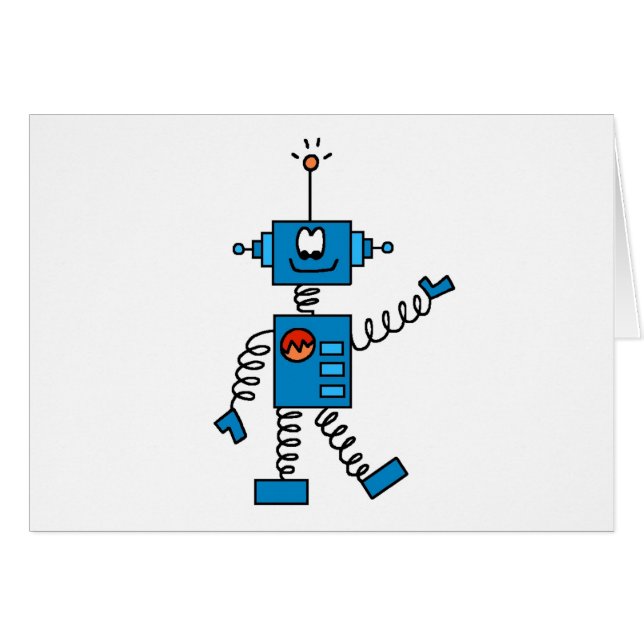T-shirts et cadeaux bleus de robot (Devant horizontal)
