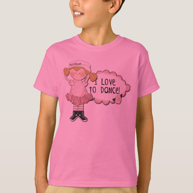 T-shirts et cadeaux blonds de danseuse de fille (Devant)