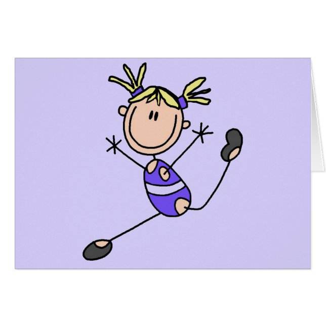 T-shirts et cadeaux blonds de gymnaste de fille (Devant horizontal)