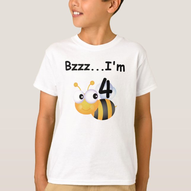 T-shirts et cadeaux Buzz Bumblebee 4e anniversaire (Devant)