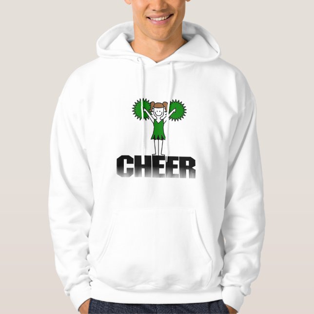 T-shirts et cadeaux Cheerleading verts (Devant)