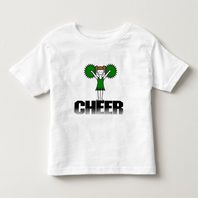 T-shirts et cadeaux Cheerleading verts (Devant)