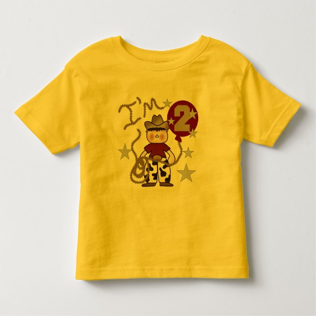 T-shirts et cadeaux Cowboy 2e anniversaire (Devant)