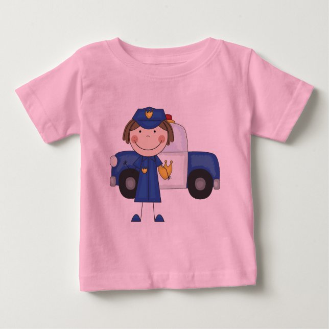 T-shirts et cadeaux d'agente de police féminine (Devant)