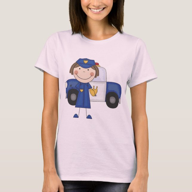 T-shirts et cadeaux d'agente de police féminine (Devant)