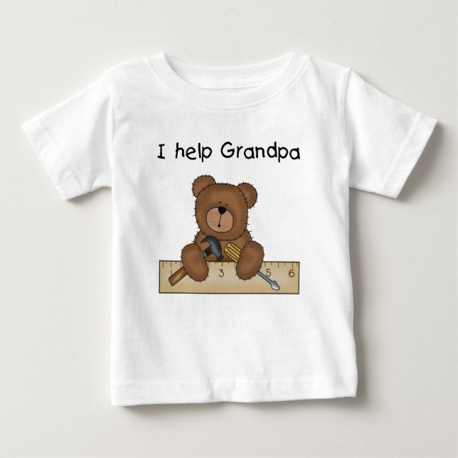 T-shirts et cadeaux d'aide de grand-père d'ours (Devant)