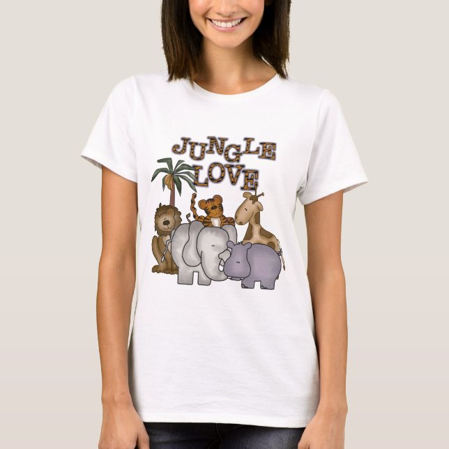 T-shirts et cadeaux d'amour de jungle (Devant)