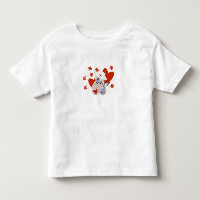 T-shirts et cadeaux d'amour d'infirmière d'ours de (Devant)