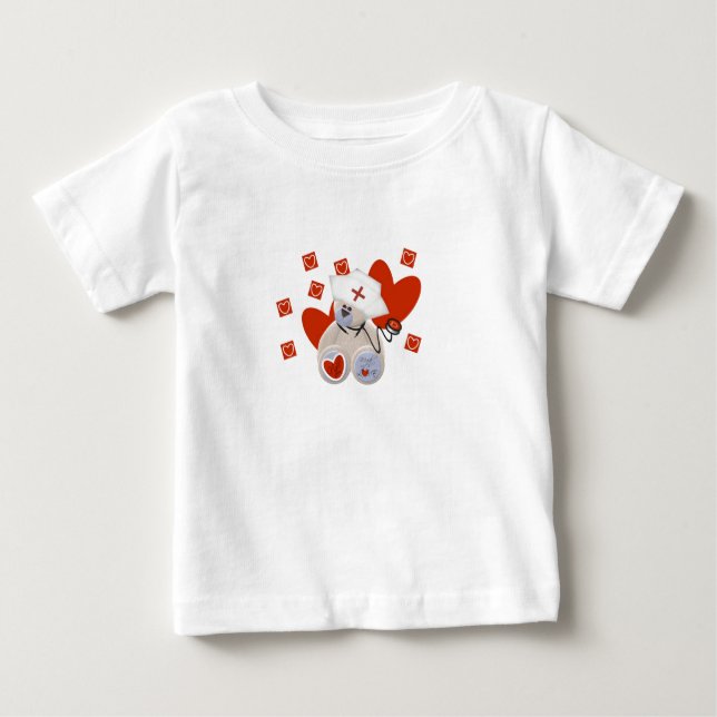 T-shirts et cadeaux d'amour d'infirmière d'ours de (Devant)
