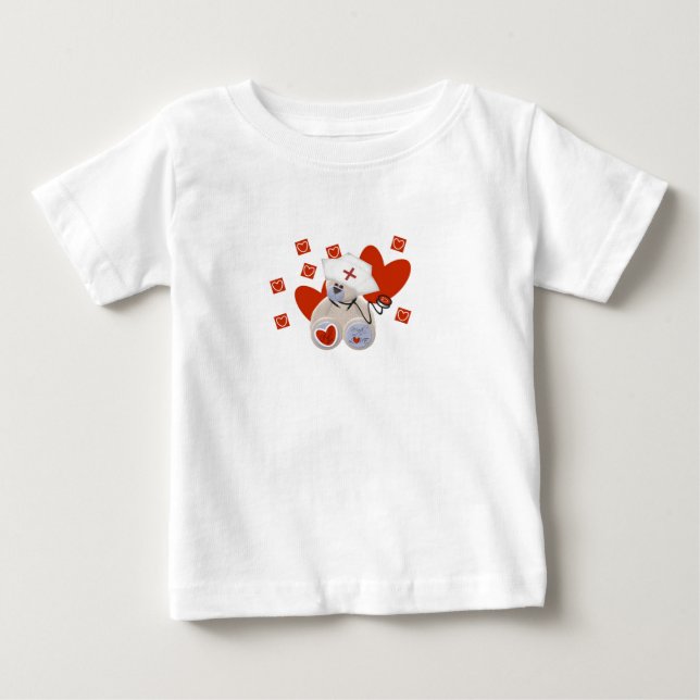 T-shirts et cadeaux d'amour d'infirmière d'ours de (Devant)