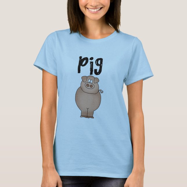 T-shirts et cadeaux d'animal de ferme de porc (Devant)