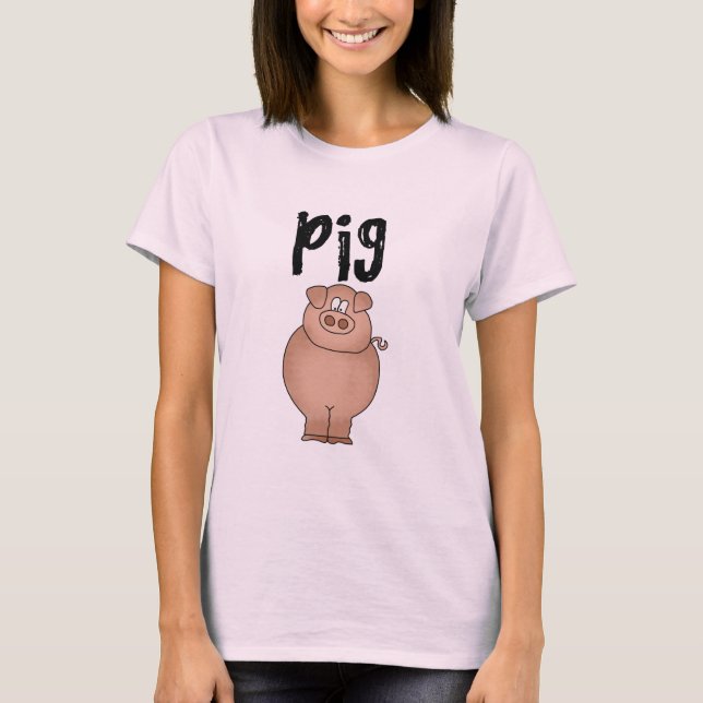 T-shirts et cadeaux d'animal de ferme de porc (Devant)