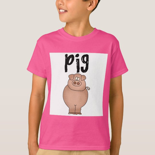 T-shirts et cadeaux d'animal de ferme de porc (Devant)