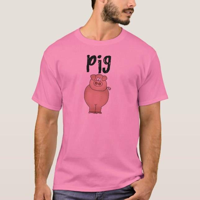 T-shirts et cadeaux d'animal de ferme de porc (Devant)