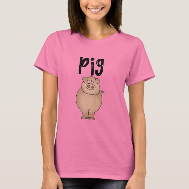 T-shirts et cadeaux d'animal de ferme de porc (Devant)