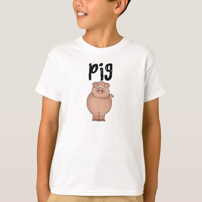 T-shirts et cadeaux d'animal de ferme de porc (Devant)