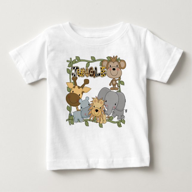 T-shirts et cadeaux d'animaux de jungle de bébé (Devant)