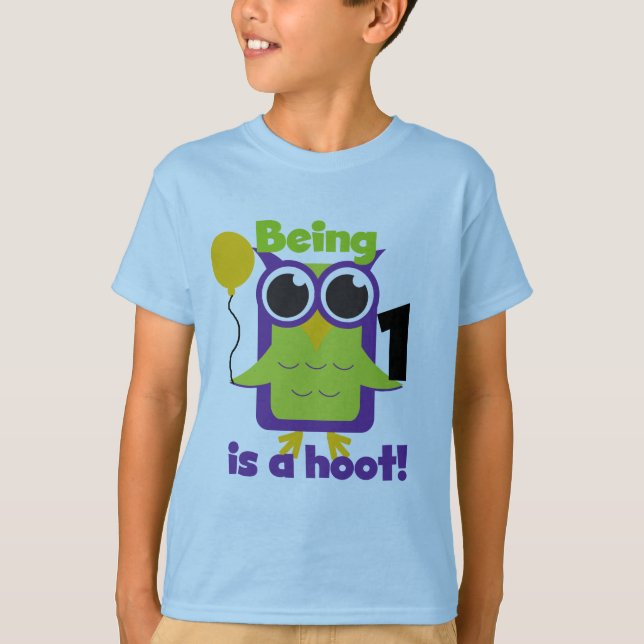 T-shirts et cadeaux d'anniversaire de Hoot Owl 1er (Devant)