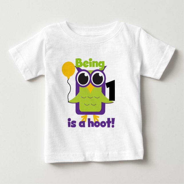 T-shirts et cadeaux d'anniversaire de Hoot Owl 1er (Devant)