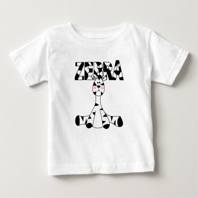 T-shirts et cadeaux de bébé de zèbre (Devant)