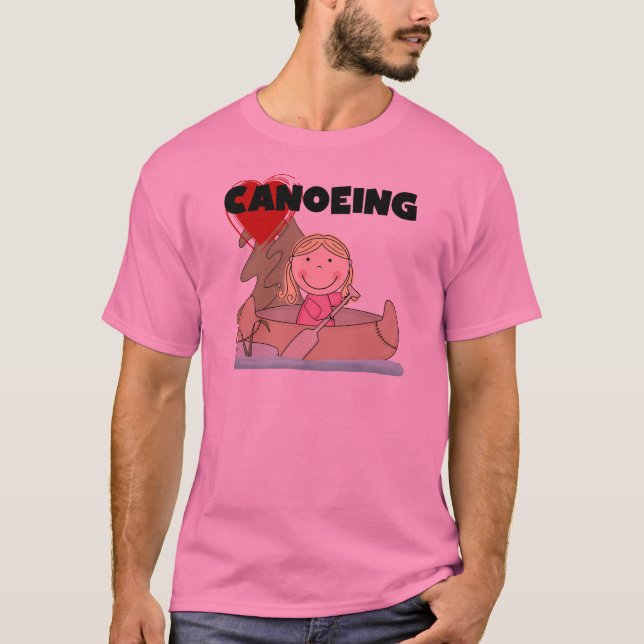 T-shirts et cadeaux de canoë-kayak de coeur (Devant)