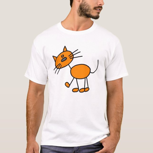 T-shirts et cadeaux de chat en bâtonnets (Devant)