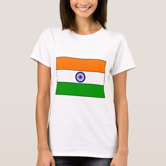 T-shirts et cadeaux de drapeau de l'Inde (Devant)