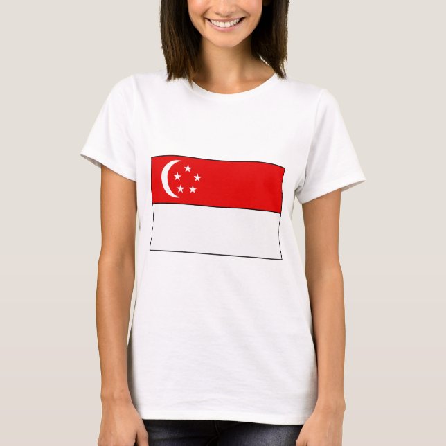 T-shirts et cadeaux de drapeau de Singapour (Devant)