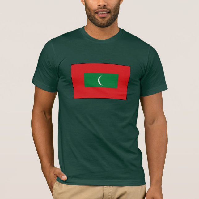 T-shirts et cadeaux de drapeau des Maldives (Devant)