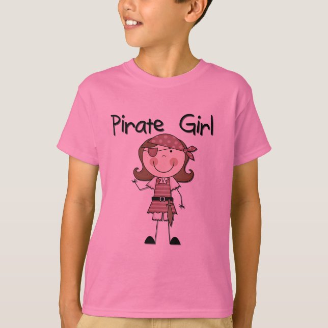 T-shirts et cadeaux de fille de pirate (Devant)