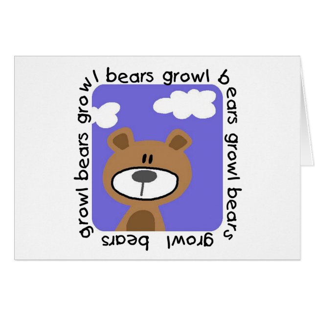T-shirts et cadeaux de grondement d'ours (Devant horizontal)