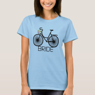 T-shirts et cadeaux de jeune mariée de bicyclette