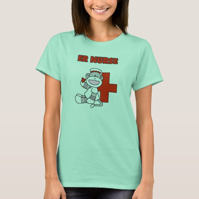 T-shirts et cadeaux de l'infirmière de singe de ch (Devant)