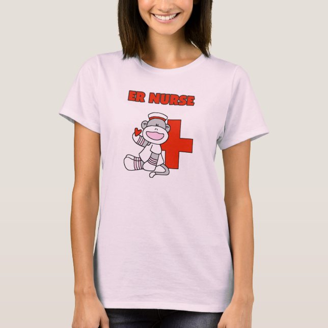 T-shirts et cadeaux de l'infirmière de singe de ch (Devant)