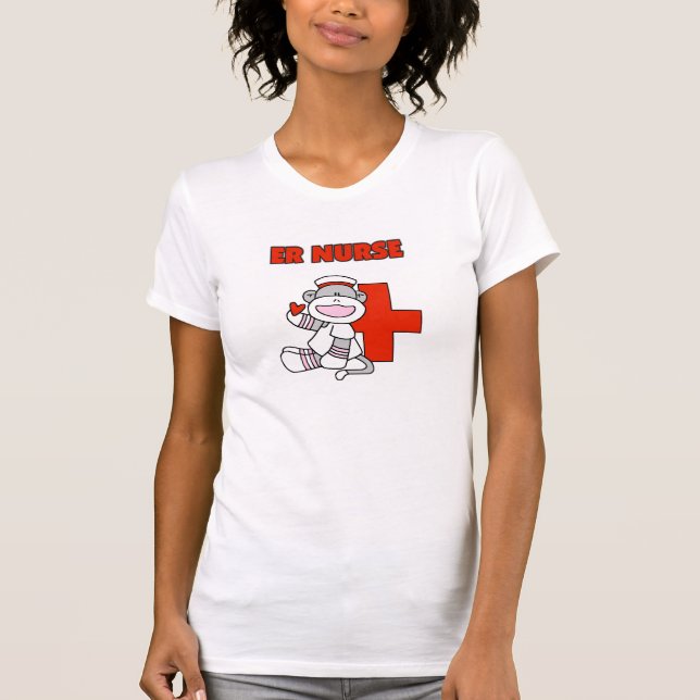 T-shirts et cadeaux de l'infirmière de singe de ch (Devant)