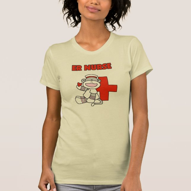 T-shirts et cadeaux de l'infirmière de singe de ch (Devant)