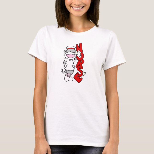 T-shirts et cadeaux de l'infirmière singe de choc (Devant)