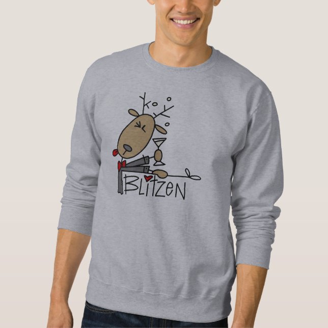 T-shirts et cadeaux de Noël de renne de Blitzen (Devant)