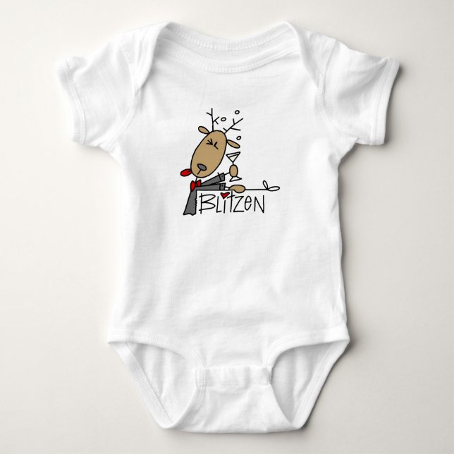 T-shirts et cadeaux de Noël de renne de Blitzen (Devant)