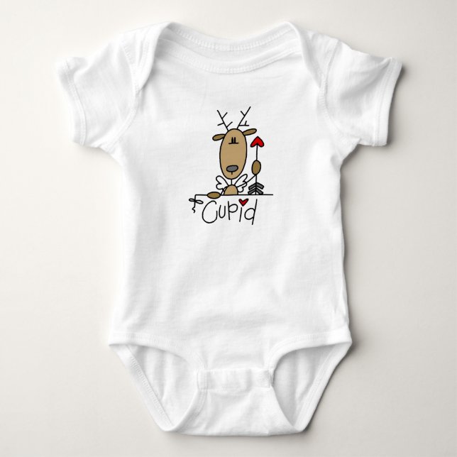T-shirts et cadeaux de Noël de renne de cupidon (Devant)