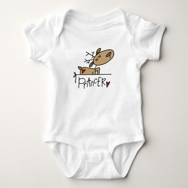 T-shirts et cadeaux de Noël de renne de Prancer (Devant)