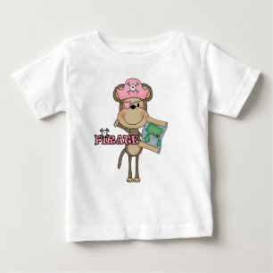 T-shirts et cadeaux de pirate de fille de singe