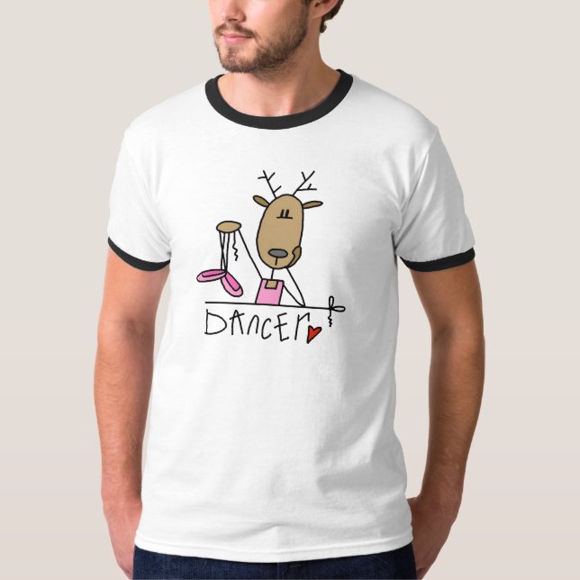 T-shirts et cadeaux de renne de danseur (Devant)