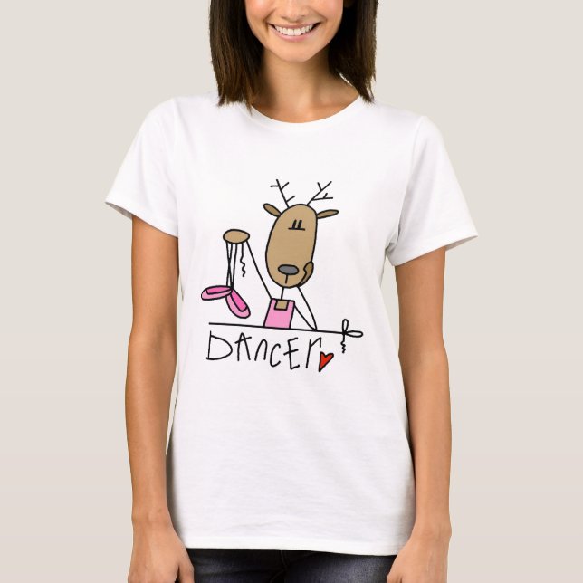 T-shirts et cadeaux de renne de danseur (Devant)