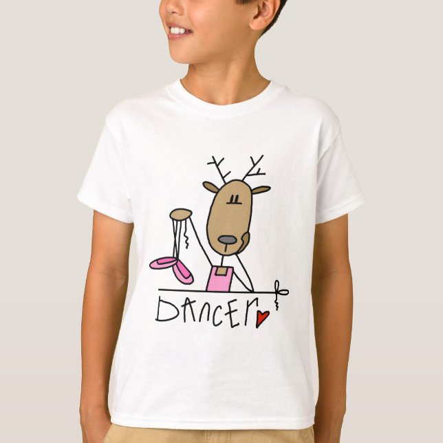 T-shirts et cadeaux de renne de danseur (Devant)