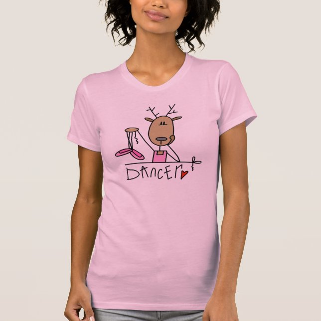 T-shirts et cadeaux de renne de danseur (Devant)