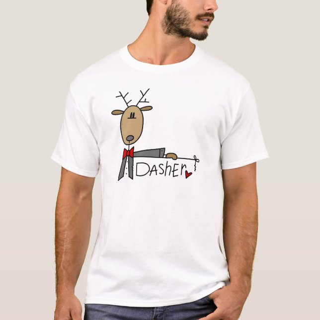 T-shirts et cadeaux de renne de Dasher (Devant)